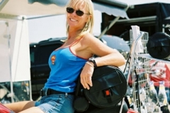 Biker's Friend Barrel Bag on a Big Dog